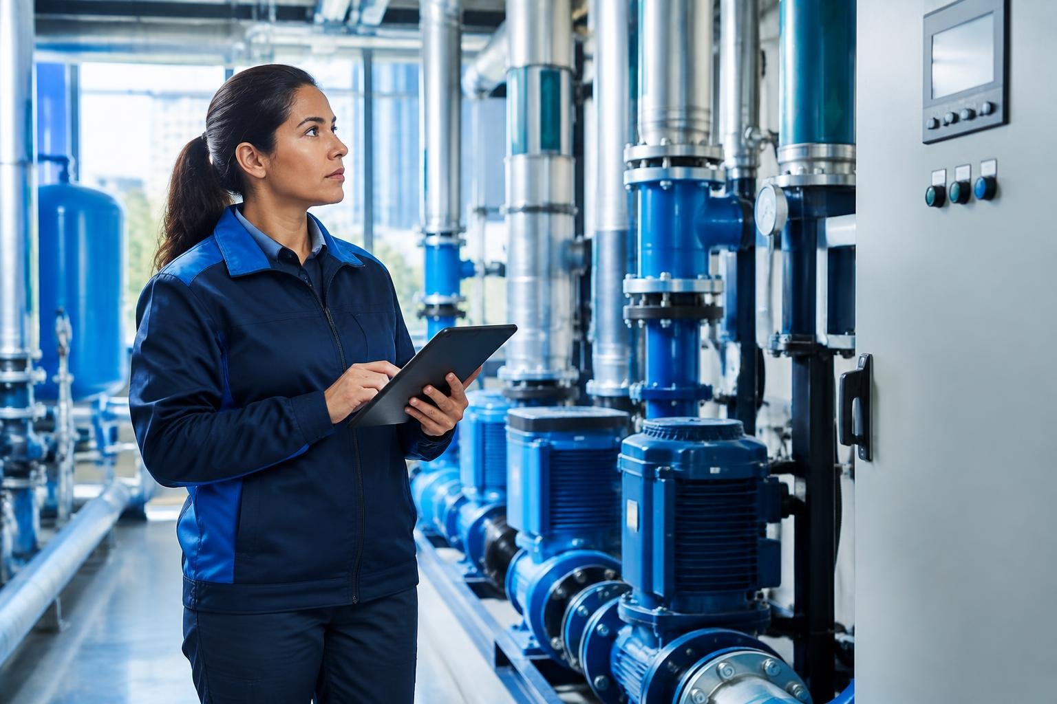 Profissional realizando inspeção técnica predial